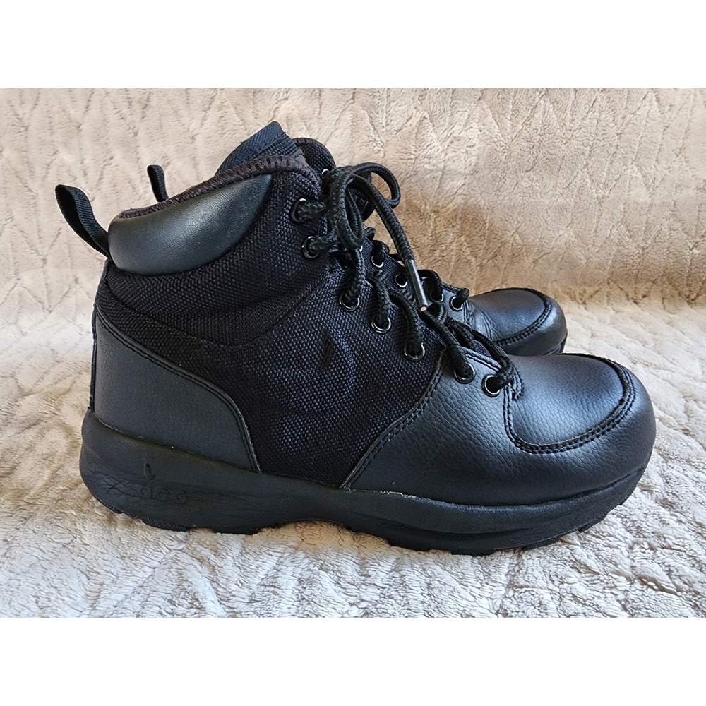 Nike ACG Manoa Black Leather Hiking Boots Kids Size 6Y